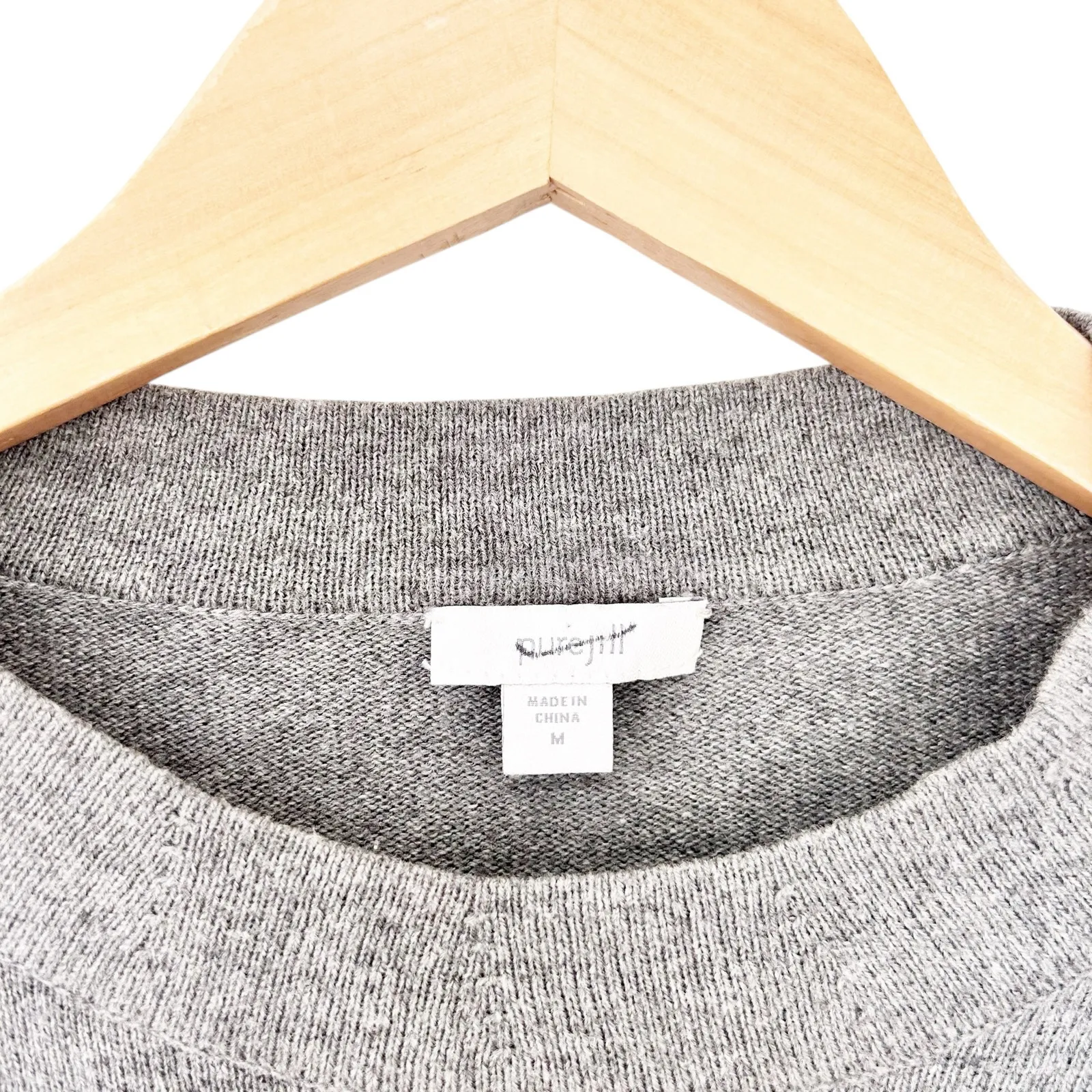 J. Jill Pure Jill Gray Sweater Drawstring Bottom Sz M - Image 2