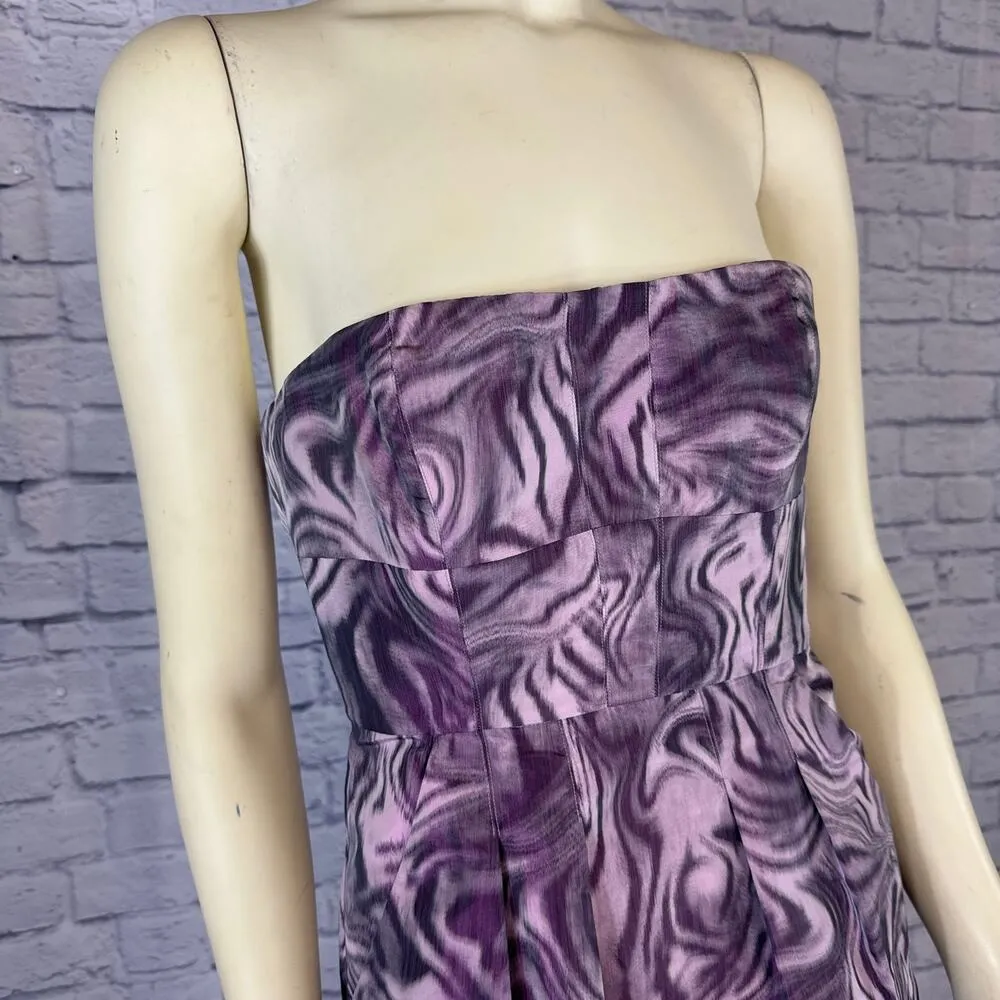 BCBGMaxAzria “Martina” Strapless Cocktail Dress purple and pink size 02 - Image 4