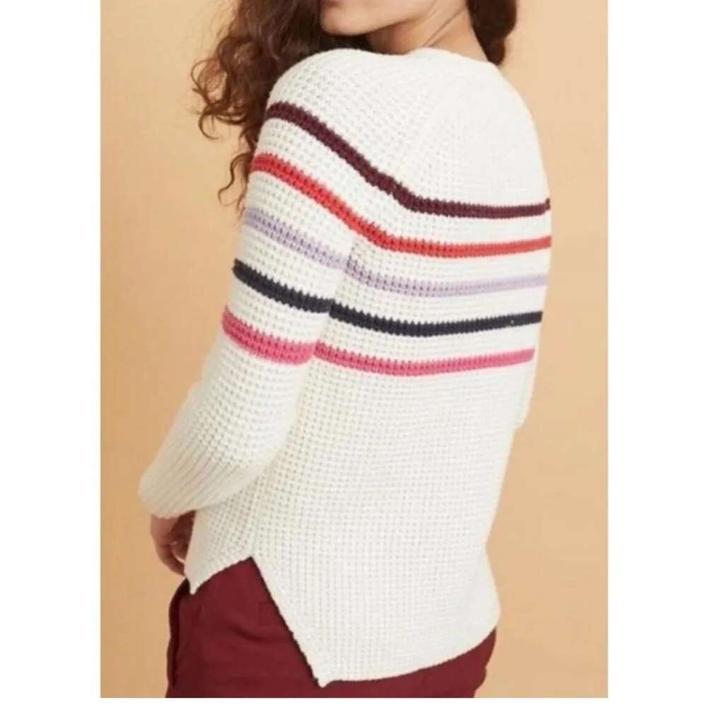 Marine Layer Women's Delaney Raglan Sweater Knitted Rainbow Pullover Size S - Image 3