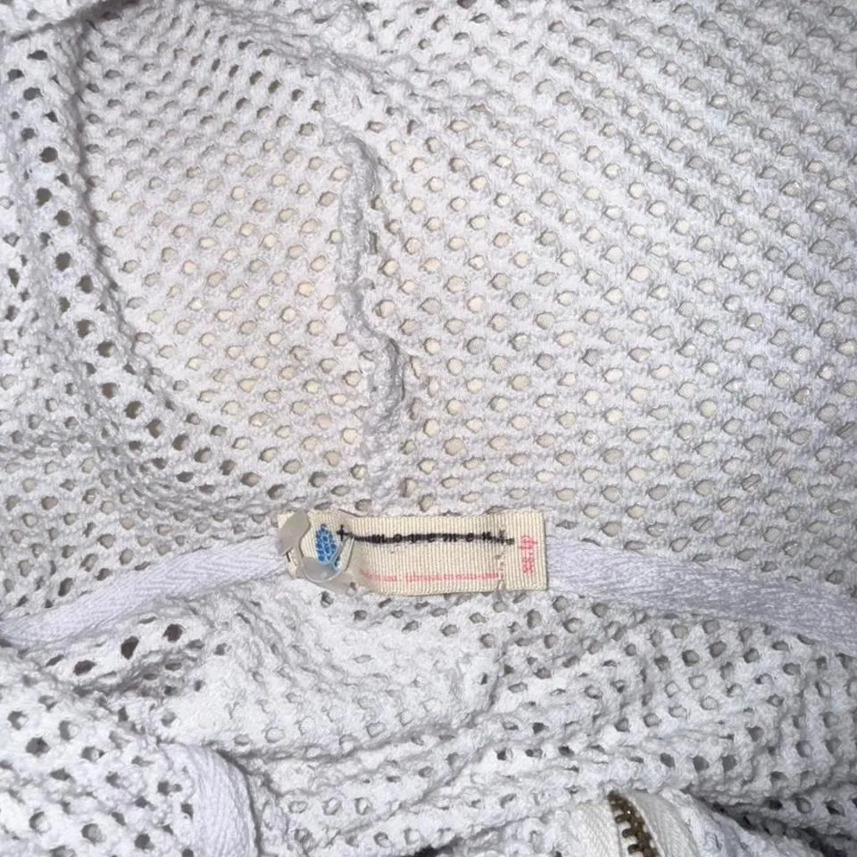 Free People Movement Size XS Fishnet Mesh Cropped White - Image 5