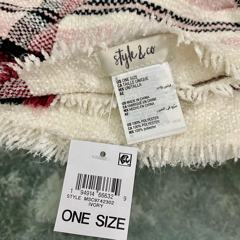 Style & Co  Striped Plaid Scarf - Image 3