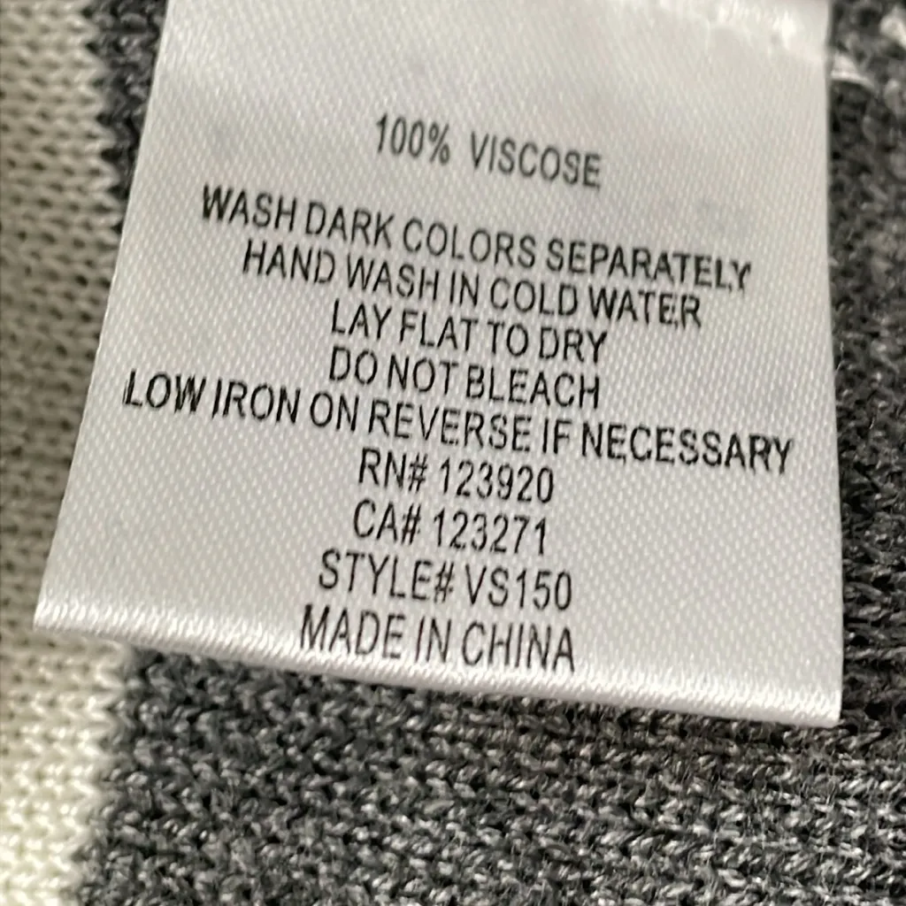 LAmade Charcoal and Cream Striped Sweater Tank Top Gray - Image 5