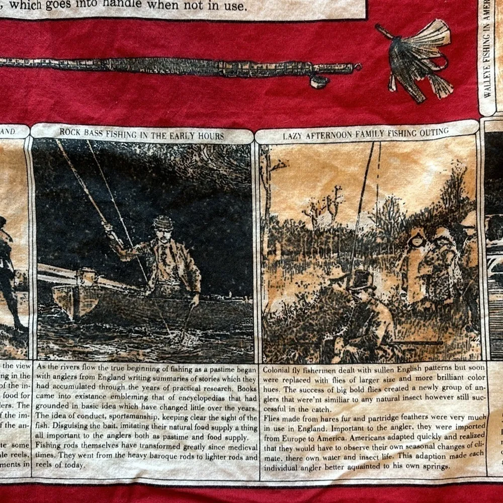 Wathne 🎣 Fly Fishing Silk Scarf Large Red - Image 12