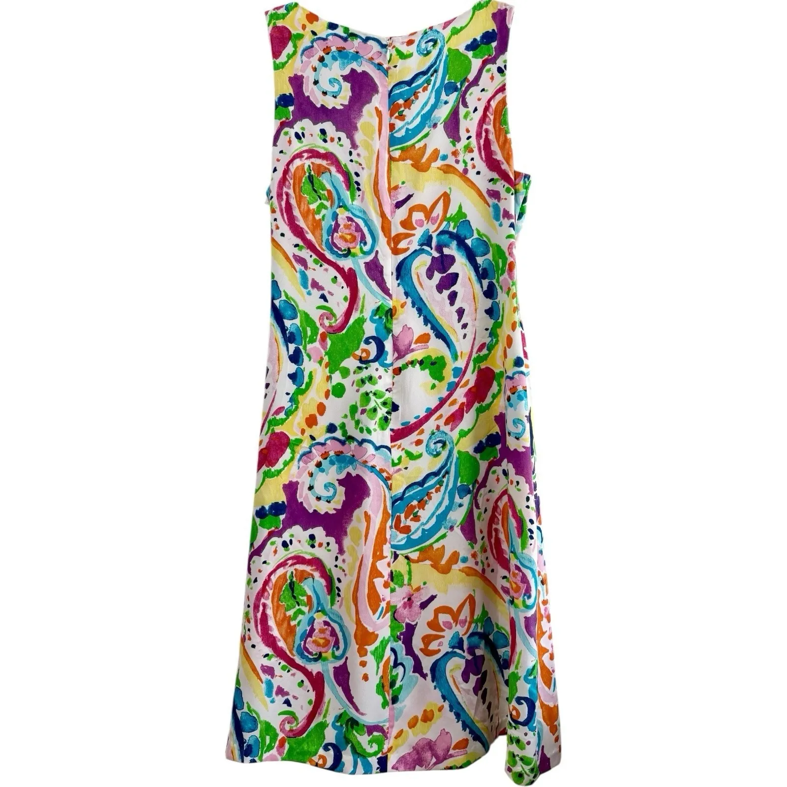 NWT Lauren Ralph‎ Lauren Women's Paisley Watercolor Faux Wrap Dress Size 8 $145 - Image 4