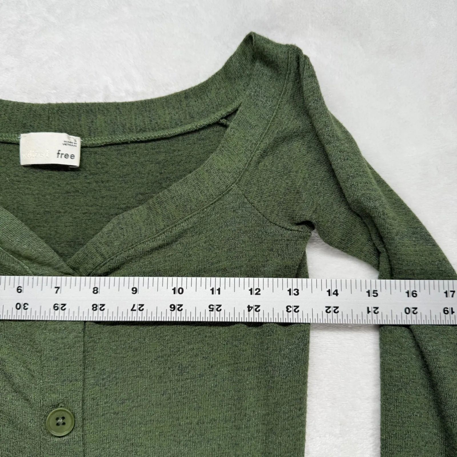 Aritzia Wilfred Free Button Front Long Sleeve Bodycon Midi Dress Olive Green S - Image 2