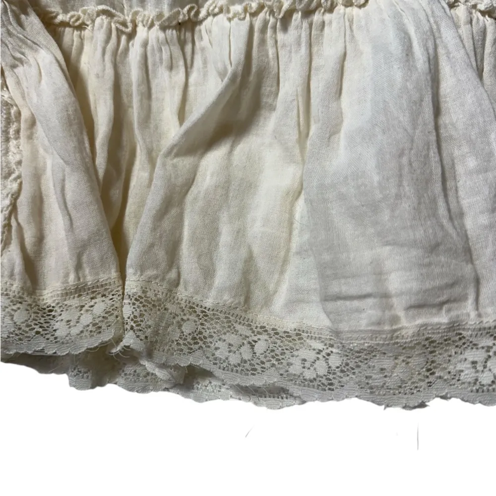 Vanilla Star Boho Bohemian Split Front Button Down Sleeveless Tank Top small - Image 7