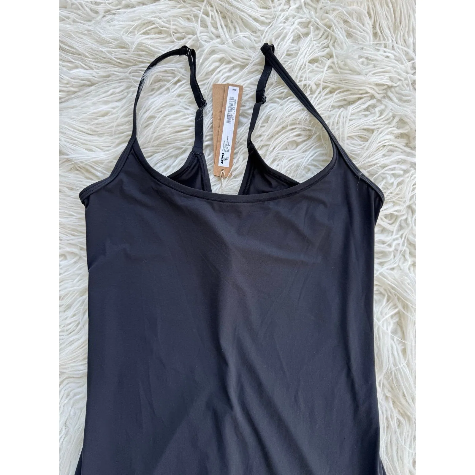 SKIMS  Fits Everybody Slip Dress Onyx Size Medium - Image 4