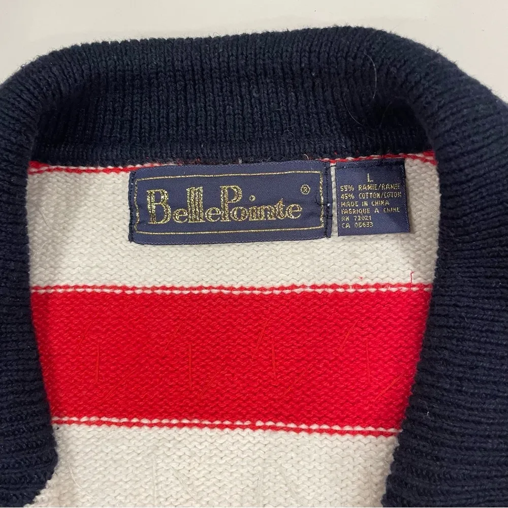 Vintage 80’s USA ‘Merica double breasted beaded stars and stripes sweater vest Red Size L - Image 6