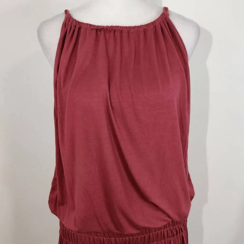 Michael Lauren Berry Pink Sleeveless Knit Dress Smocked Waist NWT Size Medium - Image 4