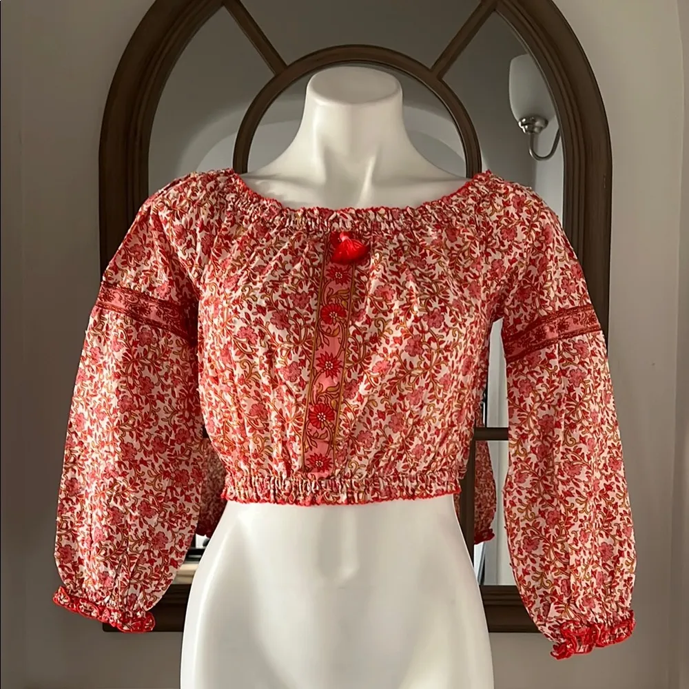 Poupette St. Barth Nana Off the Shoulder Top, Size XS NEW w/Tag $140 - Image 11