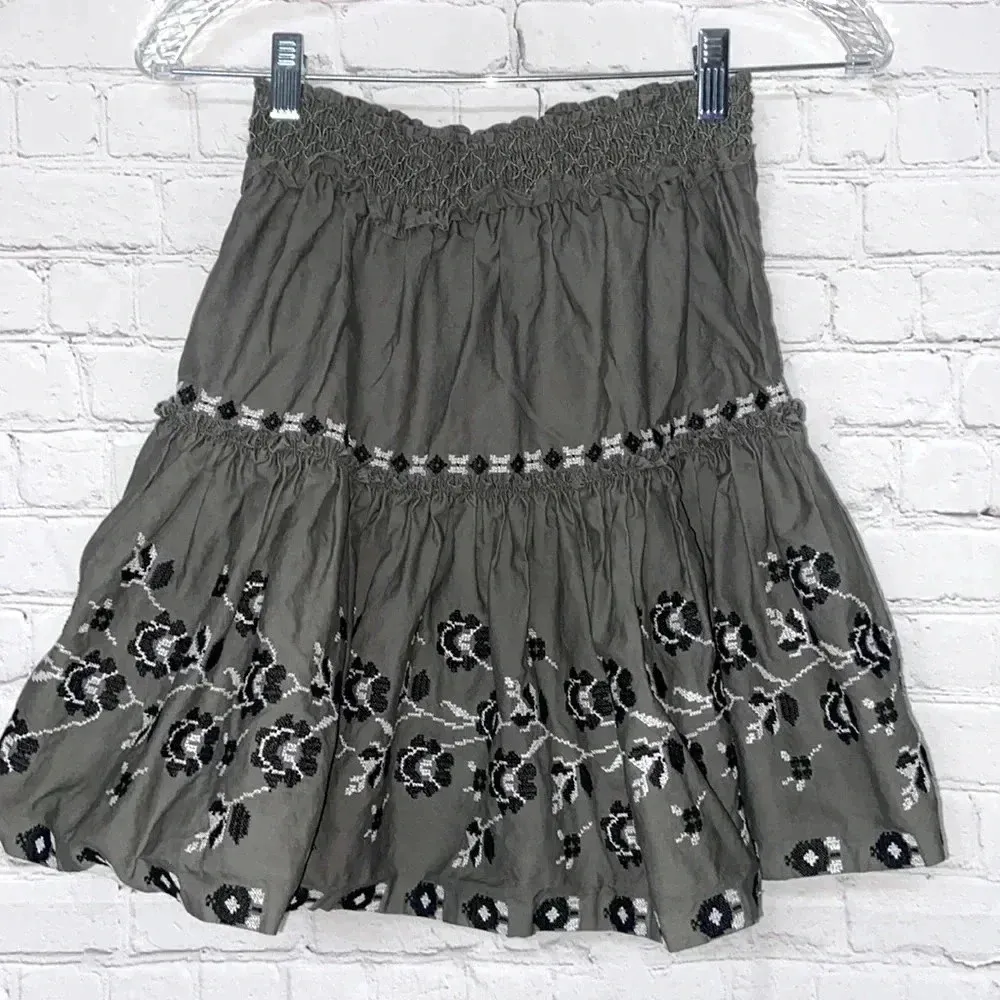 Kate Spade skirt Broome Street discontinued embroidered 100% cotton poplin skirt - Image 2