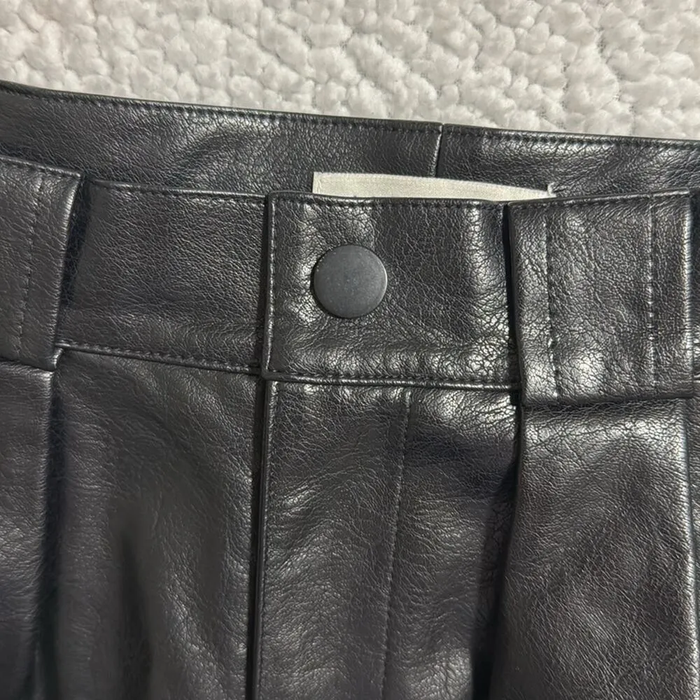 Molly Bracken size small black faux leather shorts clubbing shiny party wear - Image 4