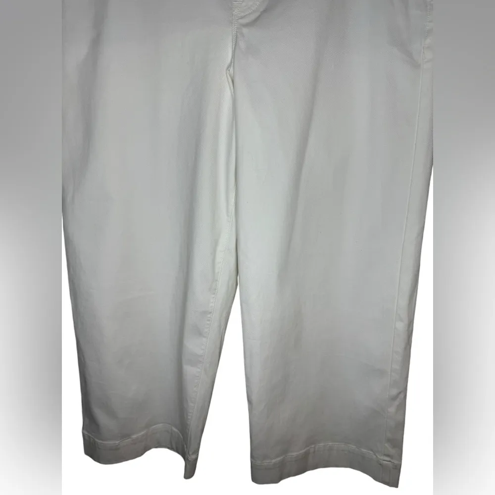 Spanx Stretch Twill Cropped Wide Leg Pant Size 1X White - Image 5