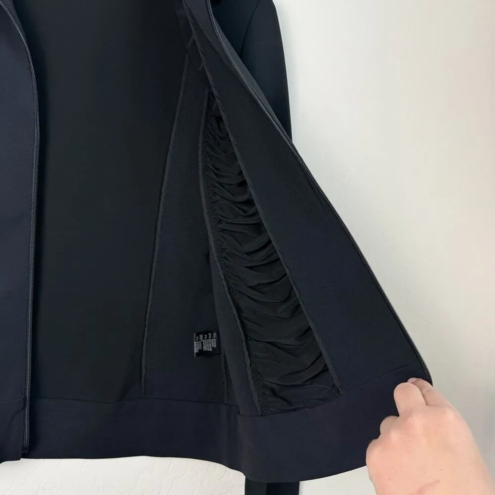 Lafayette 148 Jacket Zip Ruched Medium - Image 4