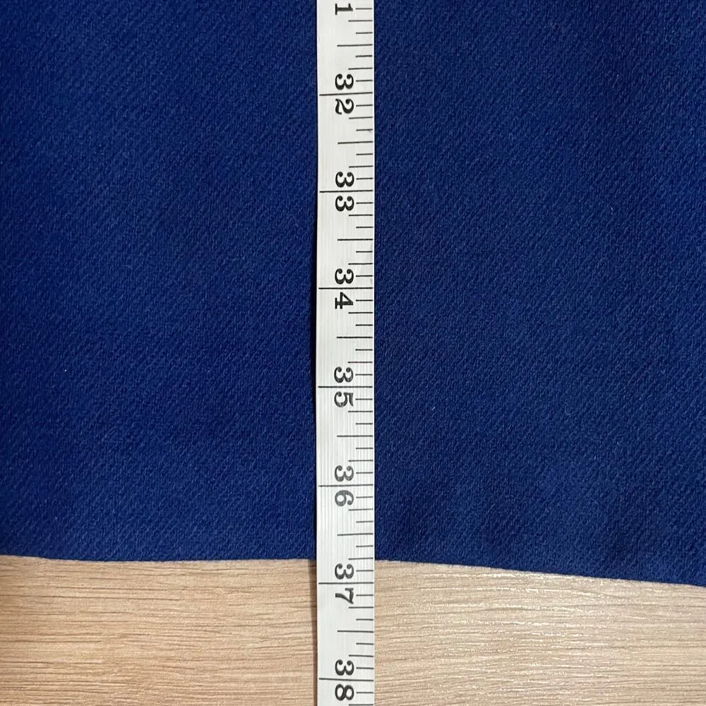 Vintage Patsi From Miss Pat Wool Wrap Dress Navy Blue Size M - Image 8