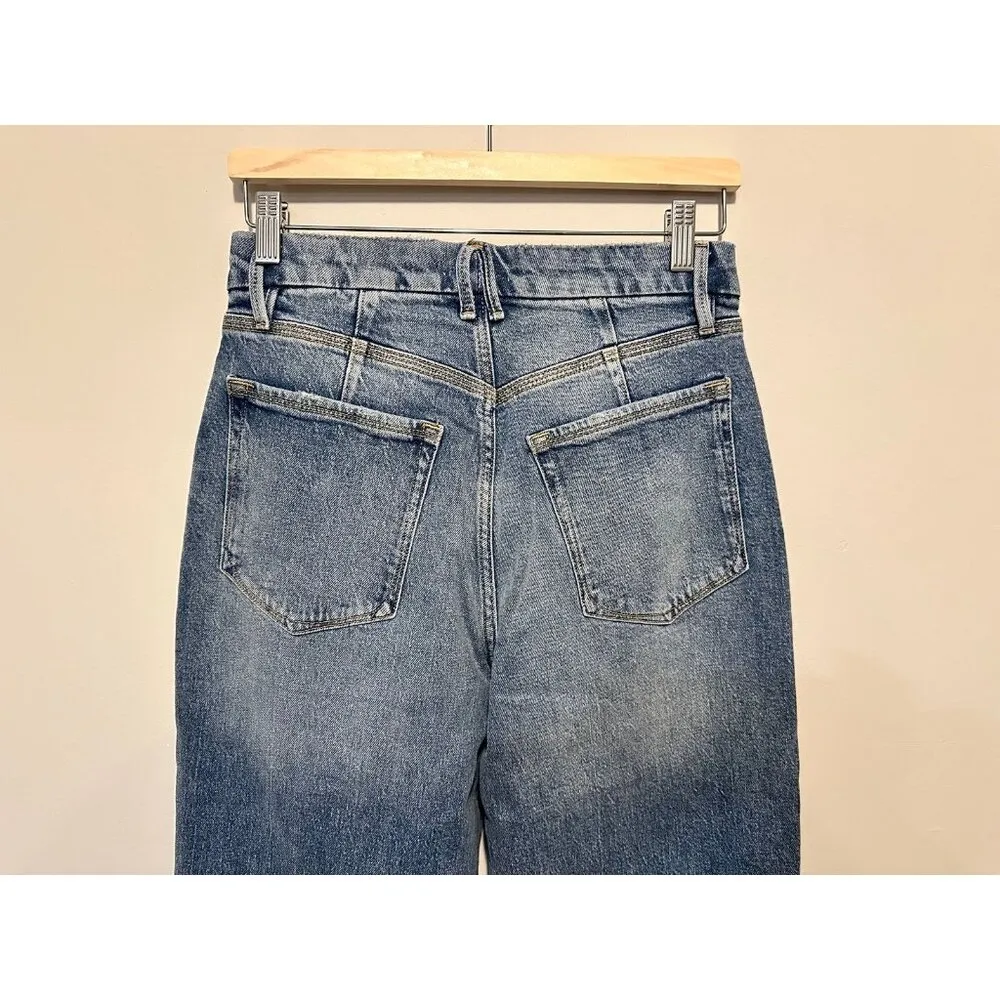 Good American Good '90S Wide Leg | Relax Crossover Jeans GNICOW384T Size 4/27 - Image 5