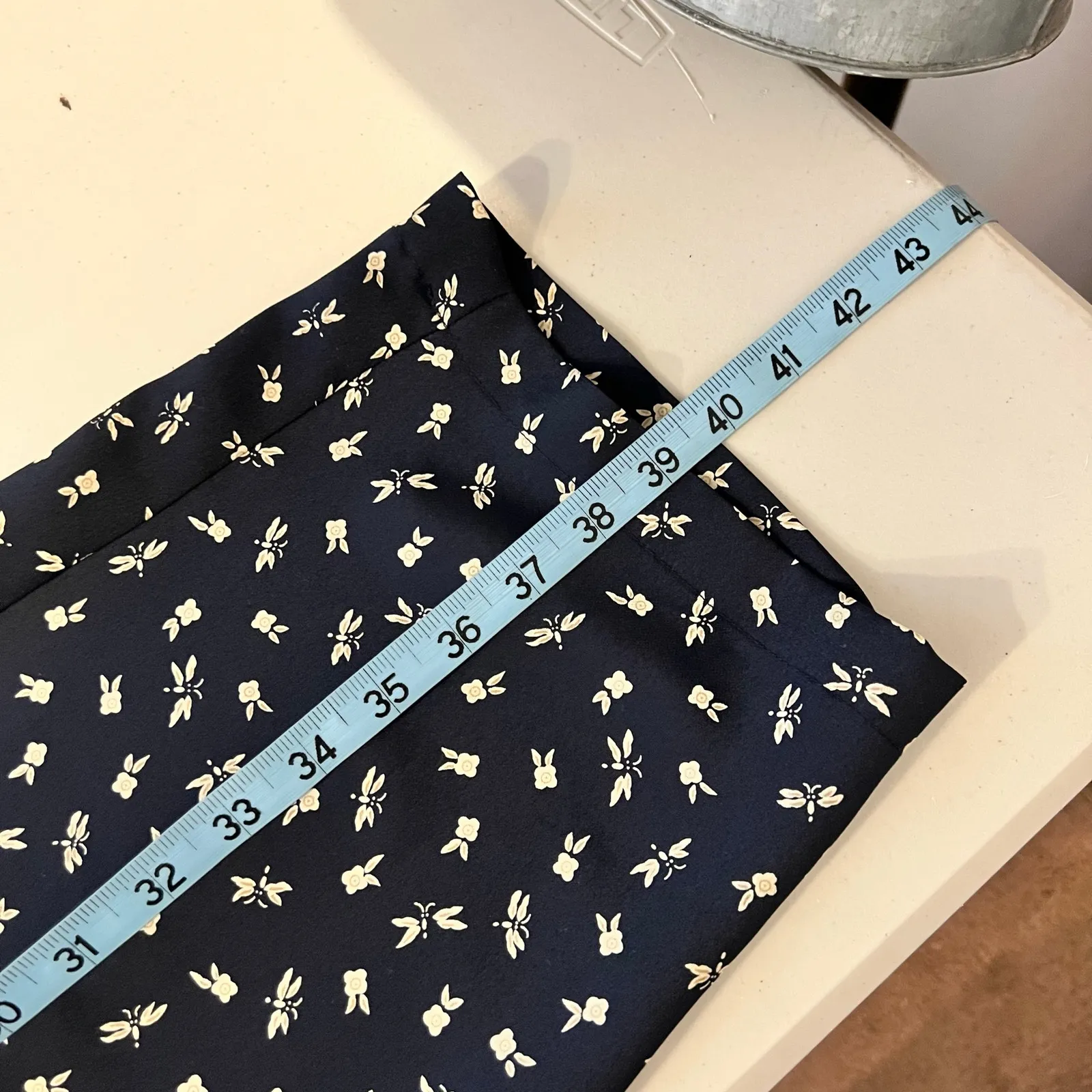 Blue Dragonfly Butterfly Print Elastic High Waisted Relaxed Pants Size XL - Image 9