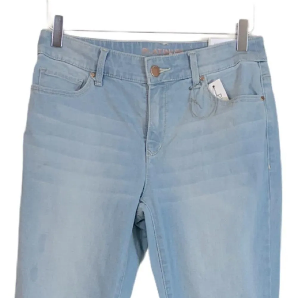 Chico’s New Jeans Platinum Crop Slimming Miami Bleach Light Wash Women's Size 2 - Image 3