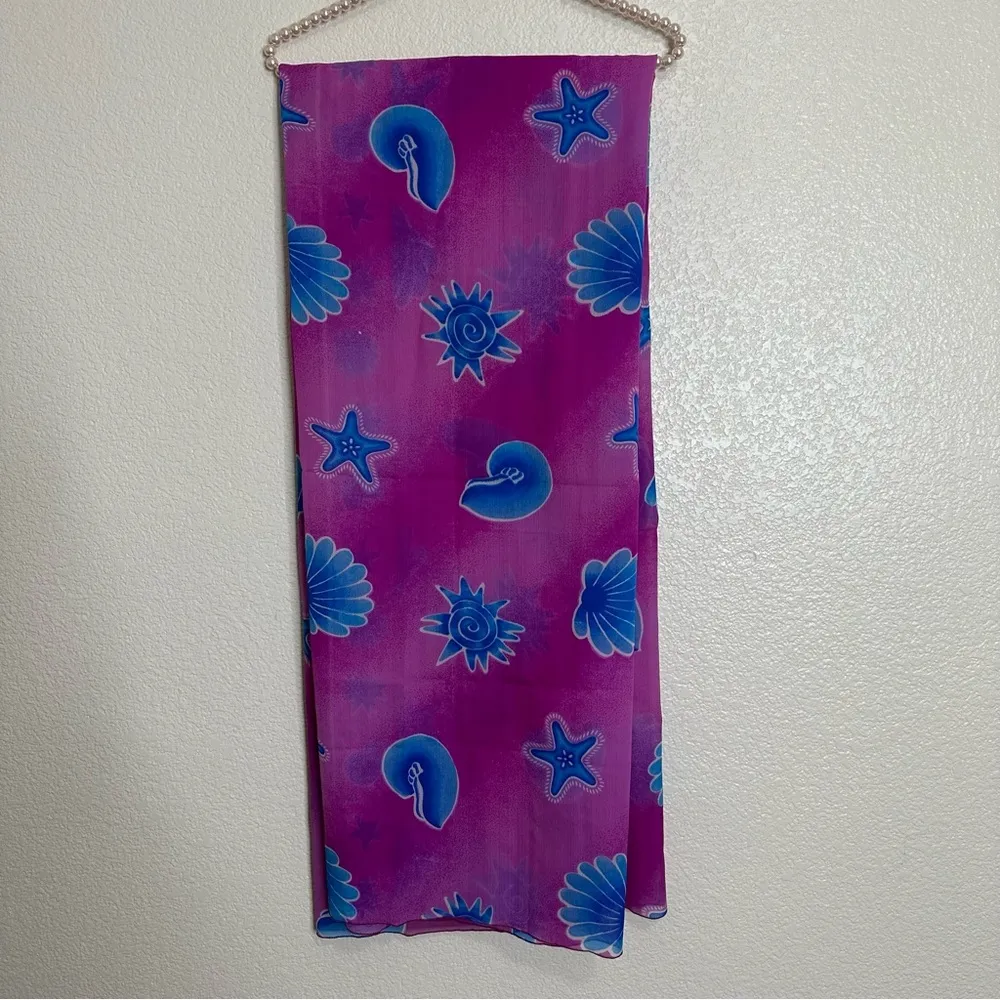 Beach Boho Seashells Bathing Suit Cover Up Wrap Pink Size undefined - Image 5