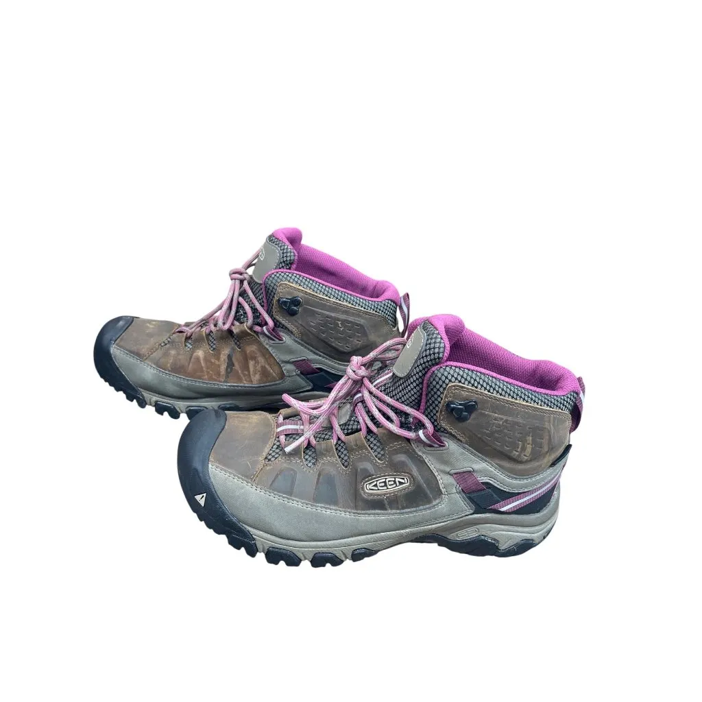 Keen Dry Womans Brown Pink Suede Waterproof Hike Boots Sz 10 SKU 9581 - Image 2