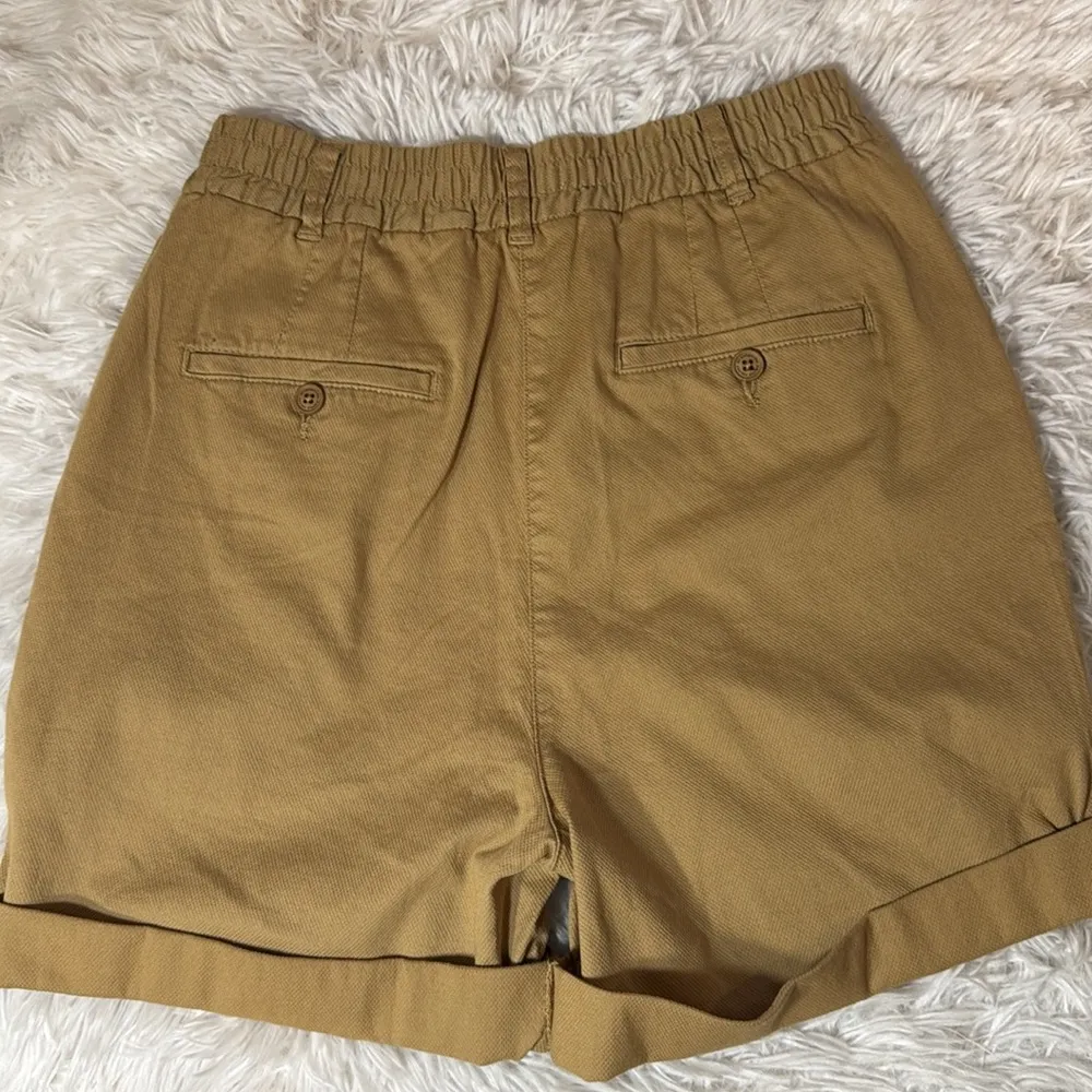 United Colors of Benetton Linen Shorts Wide Leg Turn up Hem Belt Loops 4 NWOT - Image 4