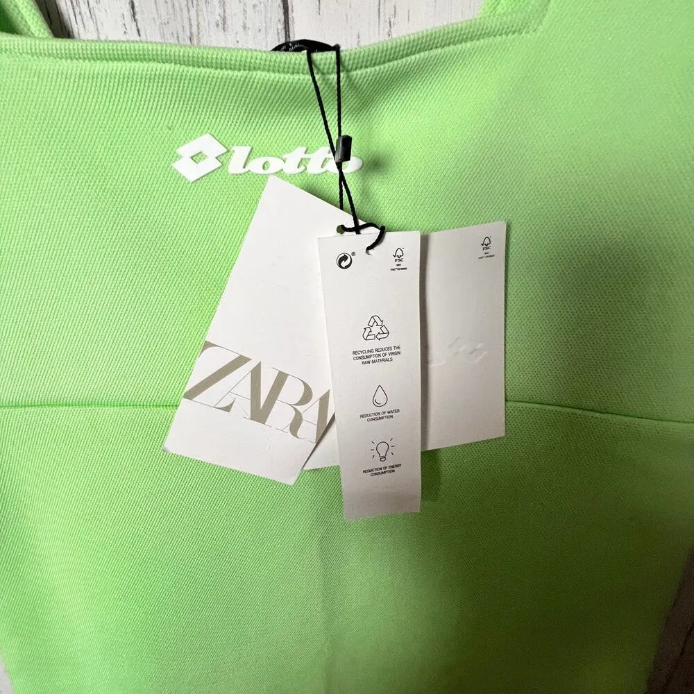 Zara  Lotto Women's Limited Edition Capsule Green Dress Sz L NWT - Image 9