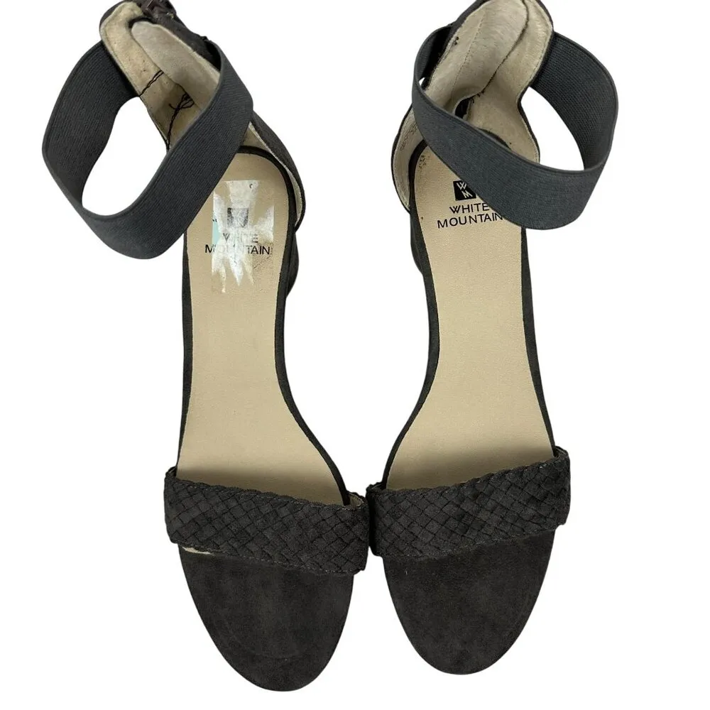 White Mountain Womens Heeled Sandals With Elastic & Braided Design Size 9.5 - Image 8