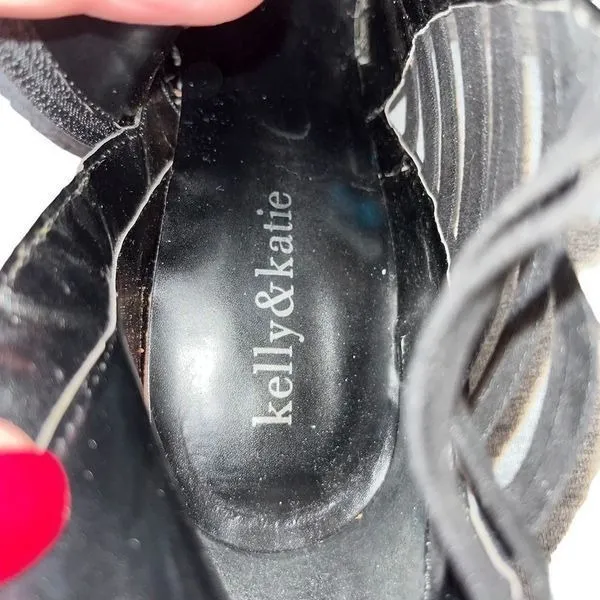 Kelly & Katie black suede like stilleto boots 8M - Image 8