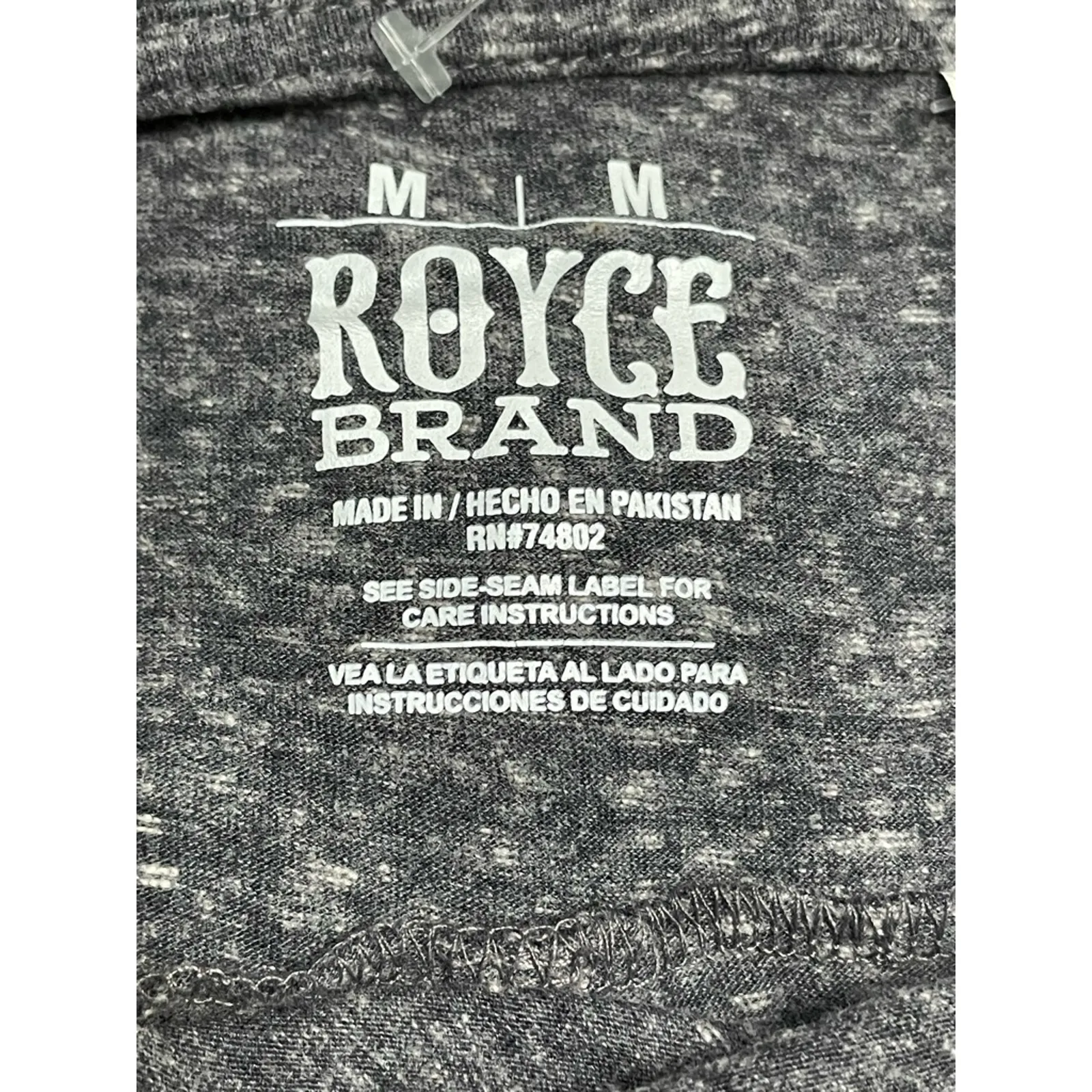 Royce Brand T-Shirt Patriotic Peace & Love Graphic Short Sleeves Gray Women's M - Image 8