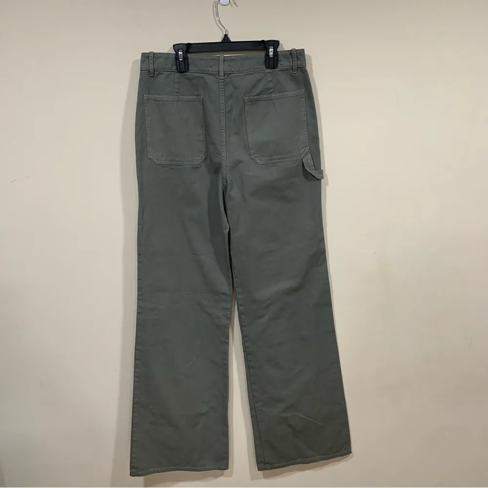 Nili Lotan Quentin Cargo Pants Admiral Green Cotton Twill Size 8 - Image 7