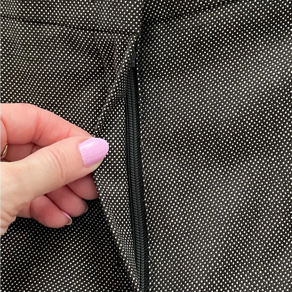 Escada 100% new wool brown tweed dress pants, size 46 or US 16 designer preppy - Image 9