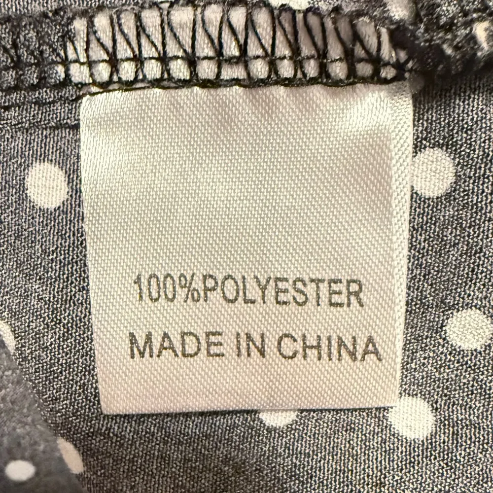 Princess Polly V Neck Dress Black With White Polka Dots Ruffles Size 8 - Image 5