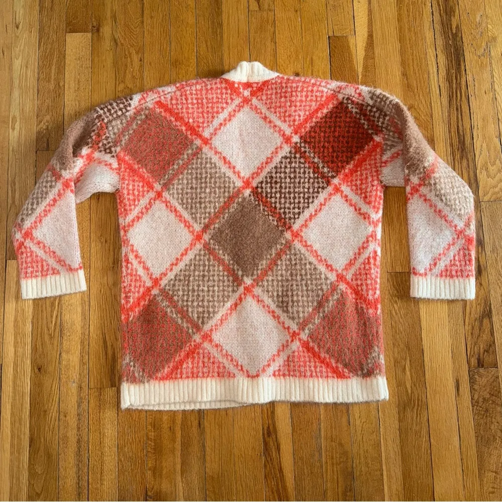 Marreau Mohair Blend Cardigan Diamond Jacquard size 2 Medium - Image 6