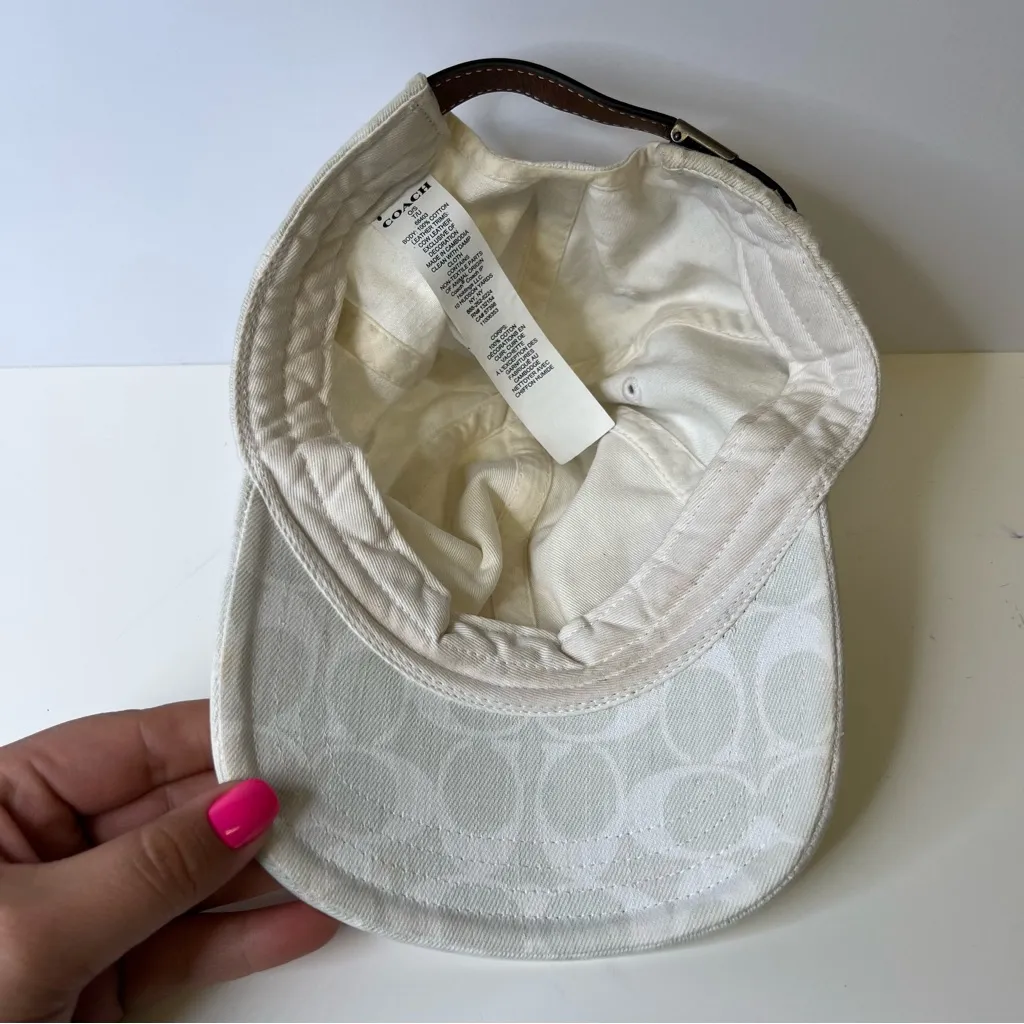 Coach‎ | White Logo Ball Cap Patterned Women's Hat - Image 5