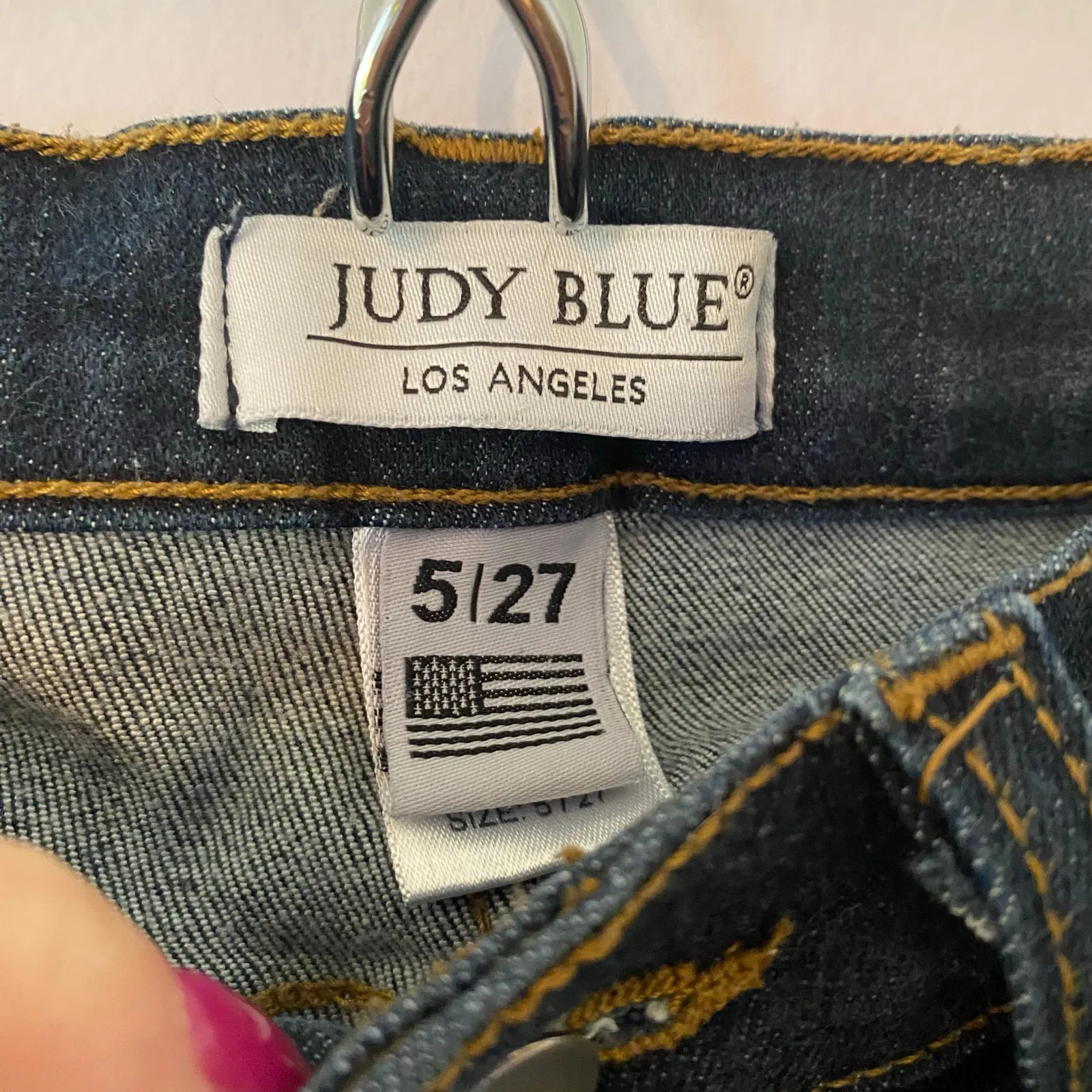 Judy Blue Skinny Fit Dark Wash Jeans Made in USA Preppy Women's size 5 / 27 - Image 2