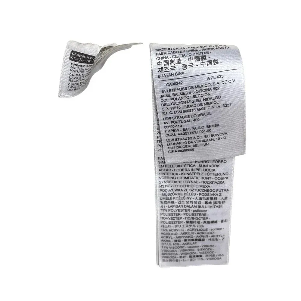 Levi's Ex-Boyfriend Tartan Plaid Corduroy Cropped Sherpa Jacket‎ Size Small - Image 13