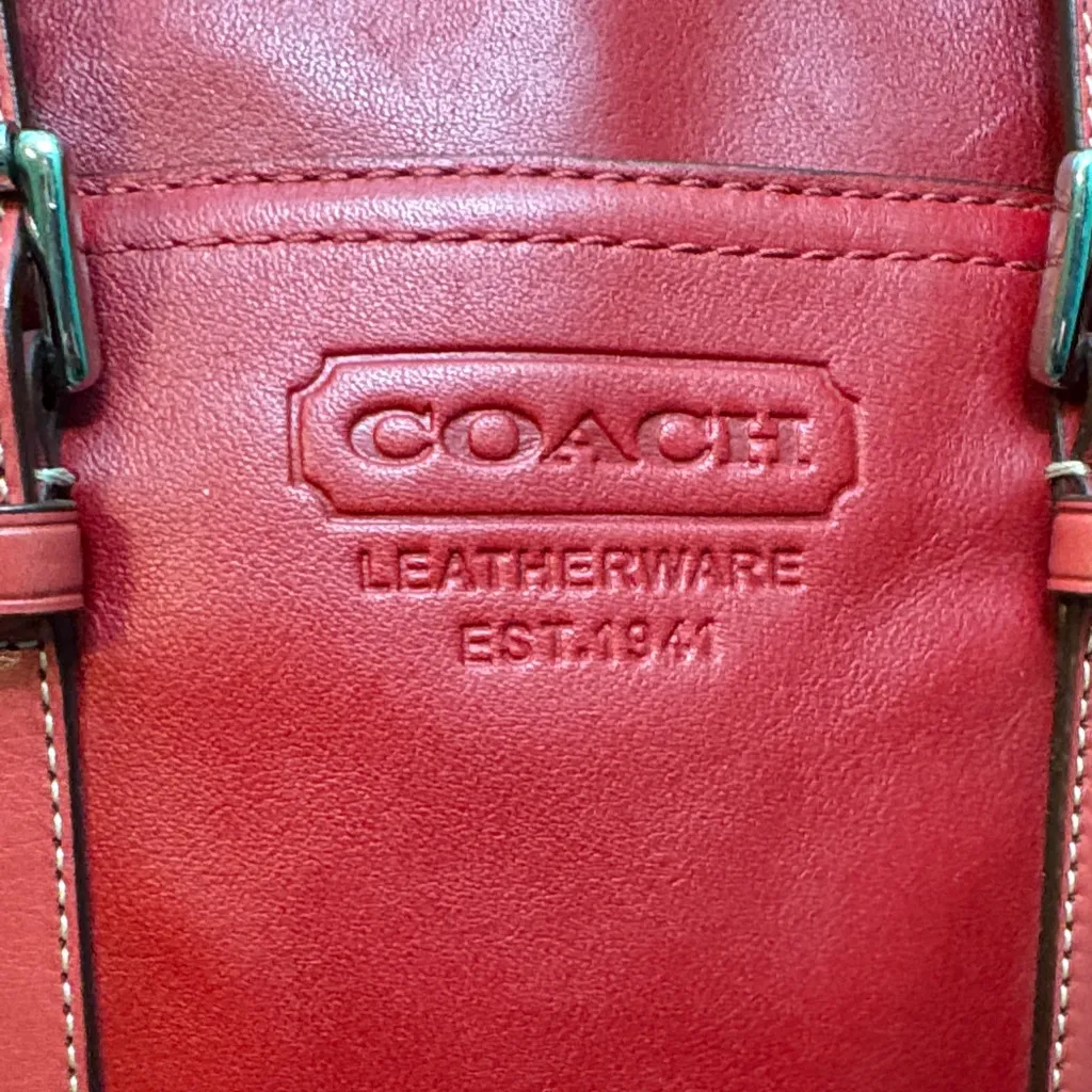 Coach  Gallery East/West Red Leather Tote - Image 2