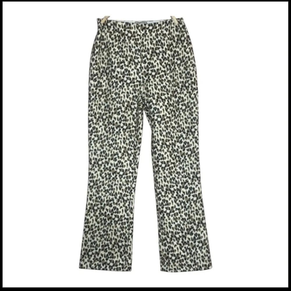 Tuckernuck Ashford Leopard Pants Size S NWT Stretch Cropped Slim Fit Chic - Image 3