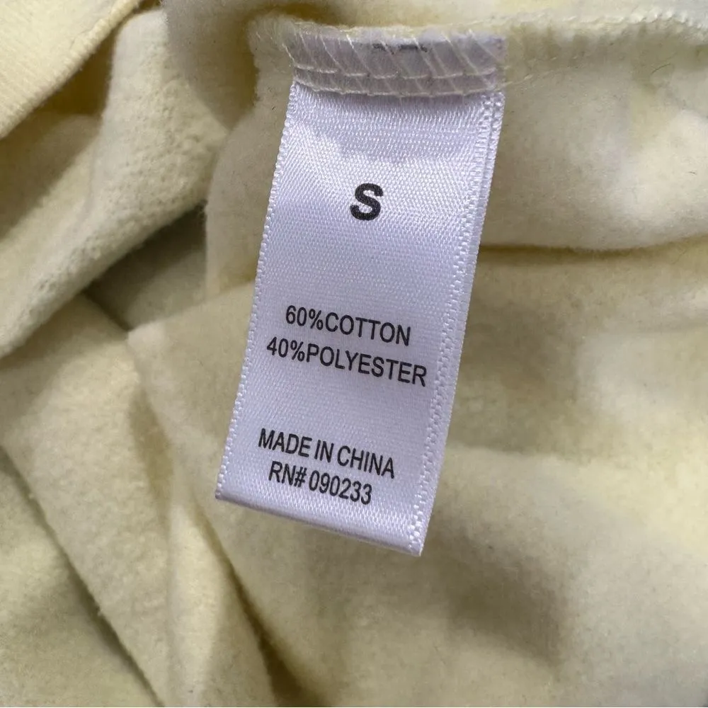 Playboy Pacsun Ying Yang Yellow Cropped Crewneck Sweatshirt Women’s Small - Image 3