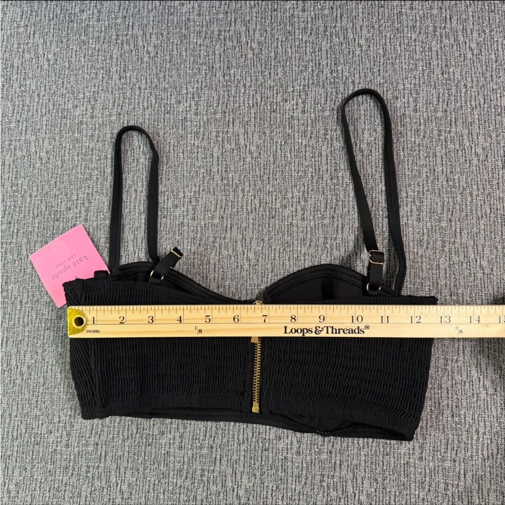 Kate Spade Smocked Underwire Bralette Bikini Top - Image 14