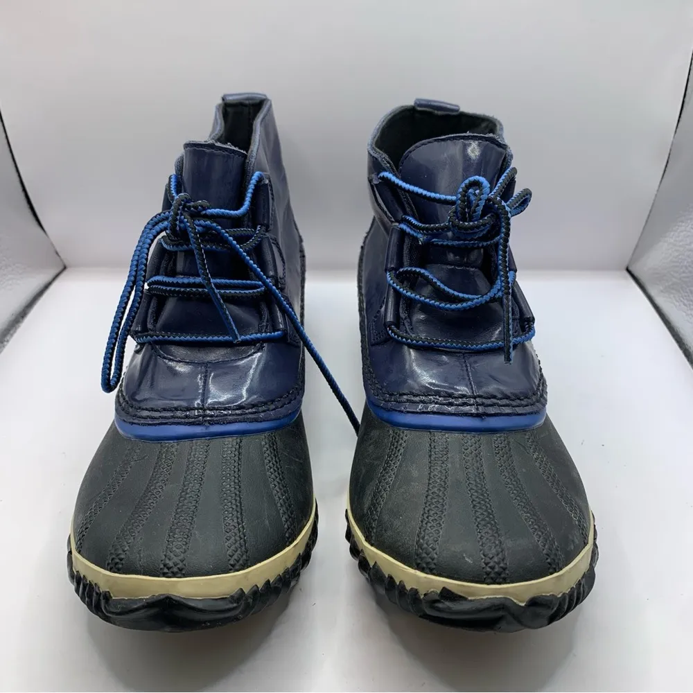 Sorel Women's Rain Boots Size 7.5 Blue Out N About Nocturnal EUC - Image 5