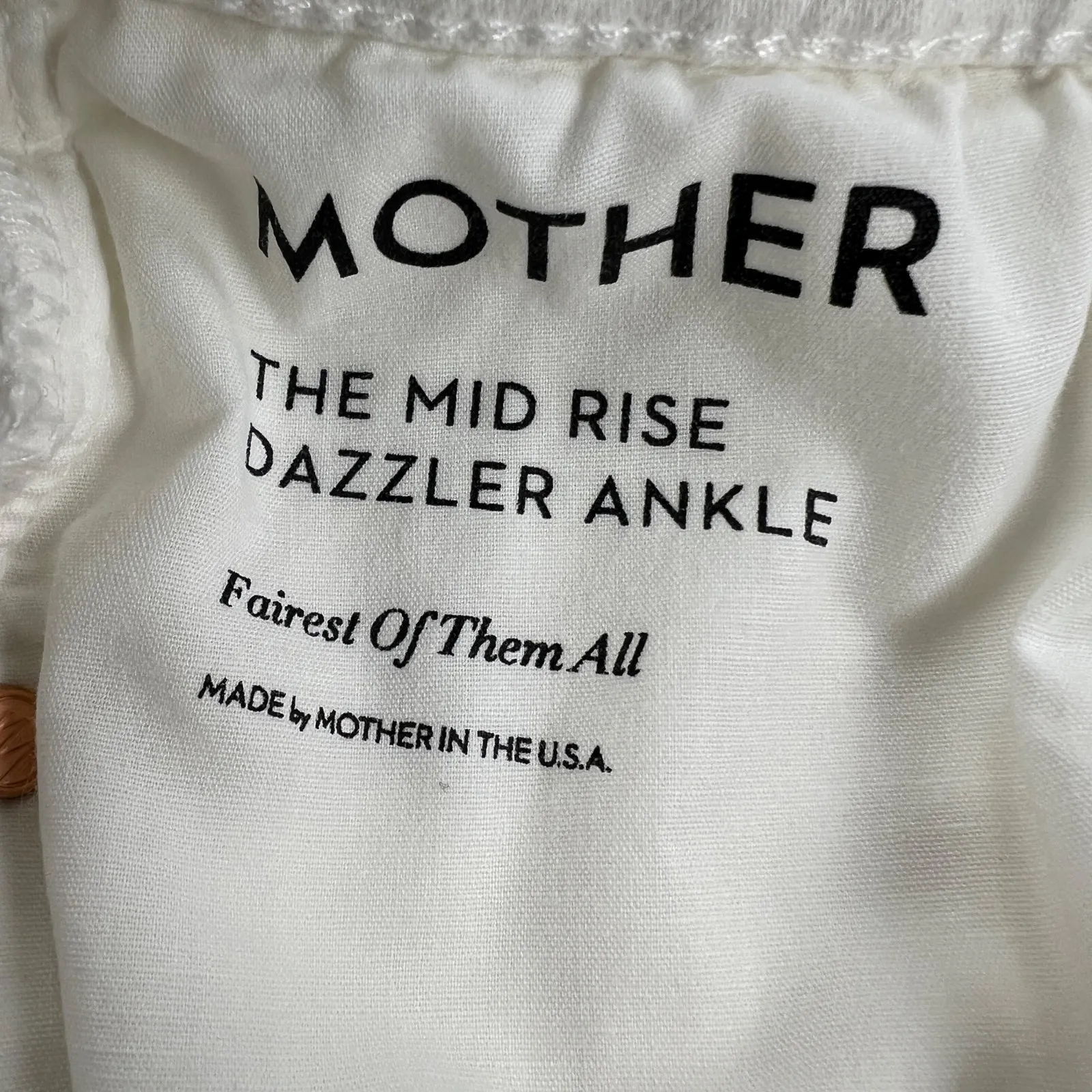 MOTHER The Mid Rise Dazzler Ankle Jean Fairest of Them All Wash White Size 31 - Image 6
