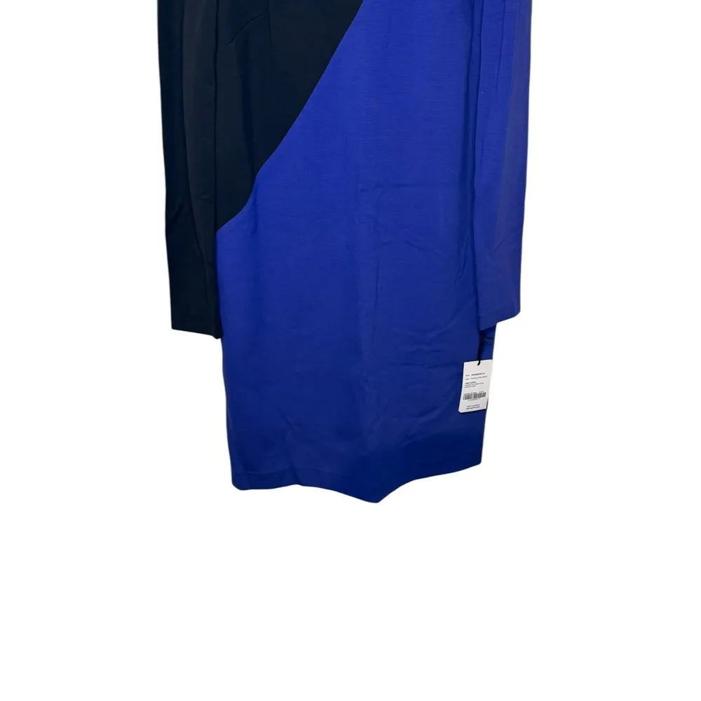 W By Worth Women Dress Block Cutout Shift Knit Colorblock Purple Rootbeer 12 NWT - Image 6