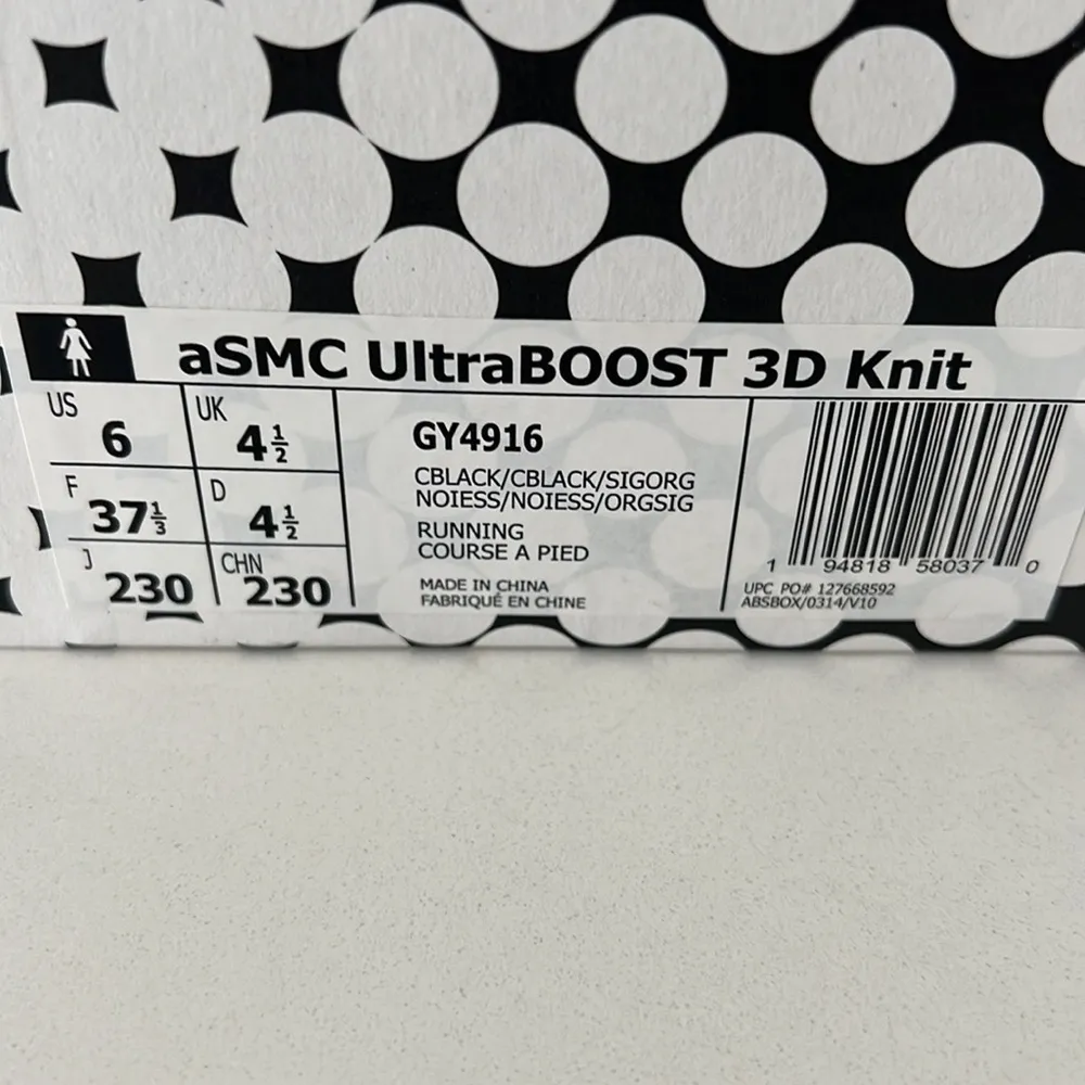 Adidas by Stella McCartney Ultraboost 3D Knit Sneaker in Black & Signal Orange - Image 11