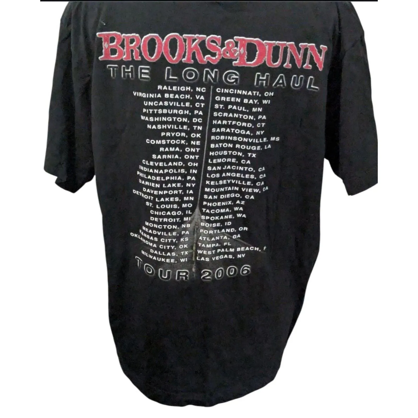 Vintage Brooks & Dunn The Long Haul 2006 Tour T - Image 3