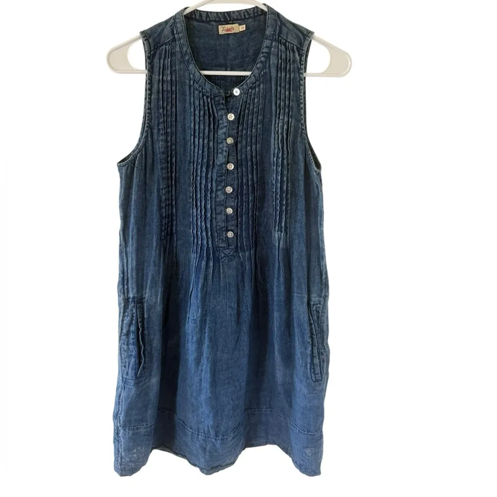 Faherty  Isha Dress in Indigo - Image 3