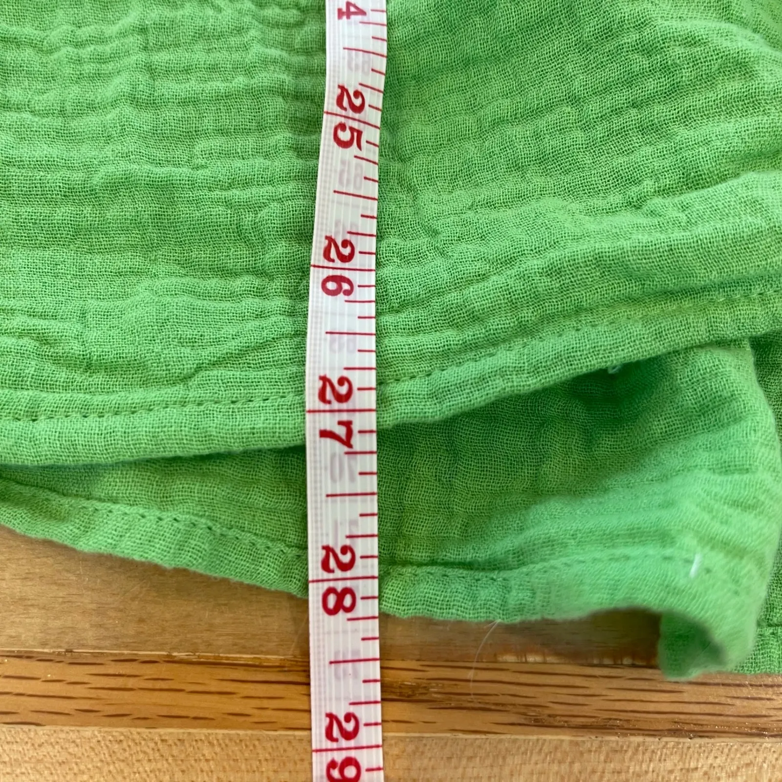 Belle Beach Kim Gravel Green Gauze Tie Front‎ Oversized Short Sleeve Shirt 3X Size undefined - Image 5