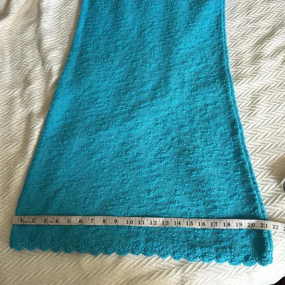 St. John Knits turquoise teal blue knit dress classic vintage Flawless Condition - Image 14