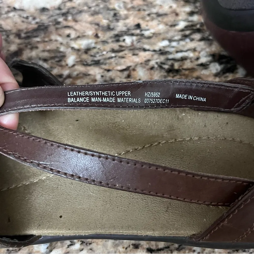 Thom McAn Doris Leather Woven Sandals Women’s 7.5 – Boho Hippie Forest Fairy Brown - Image 10