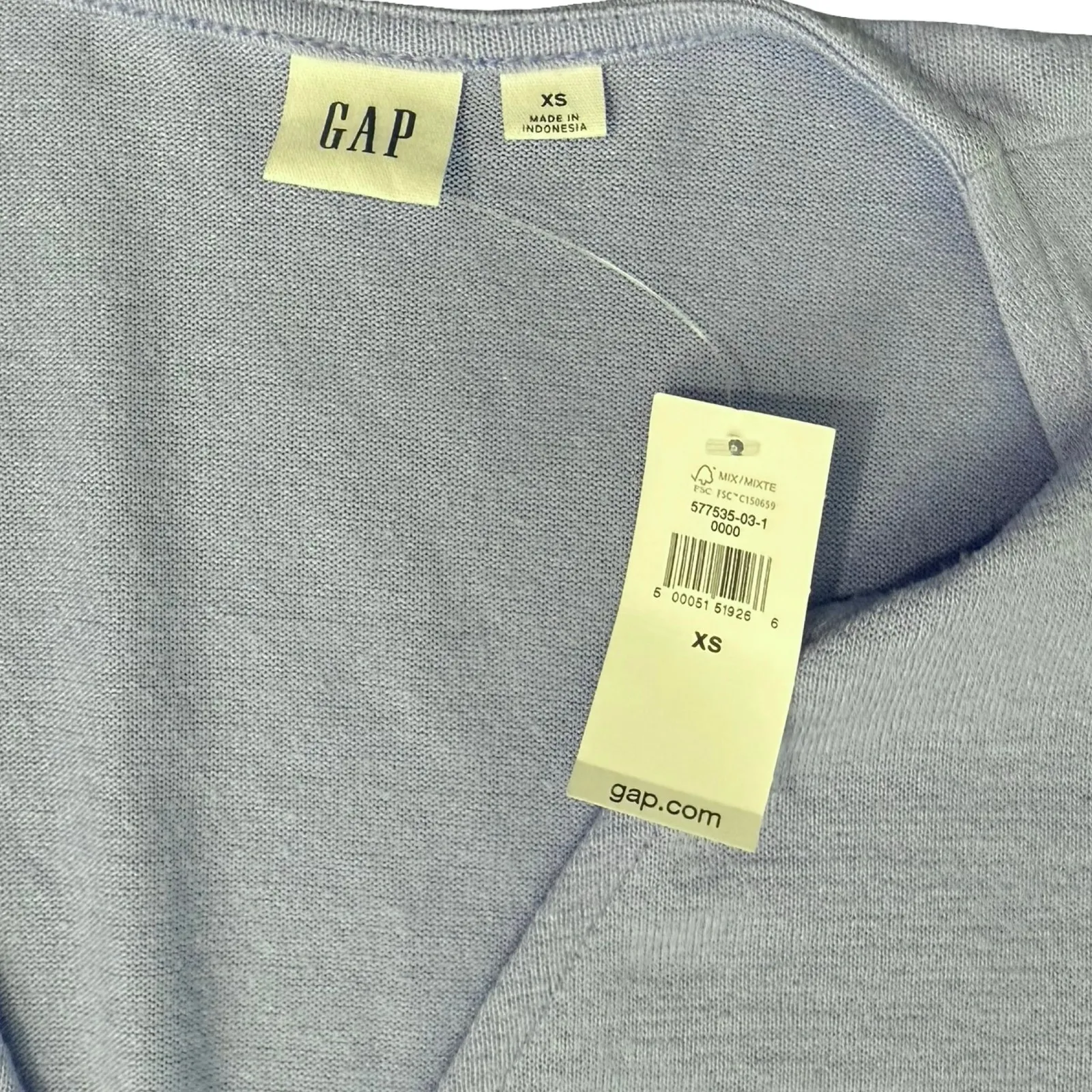 Gap Lilac Lavender Purple Flutter Sleeve Knit Wrap Top size XS NEW Tags - Image 6